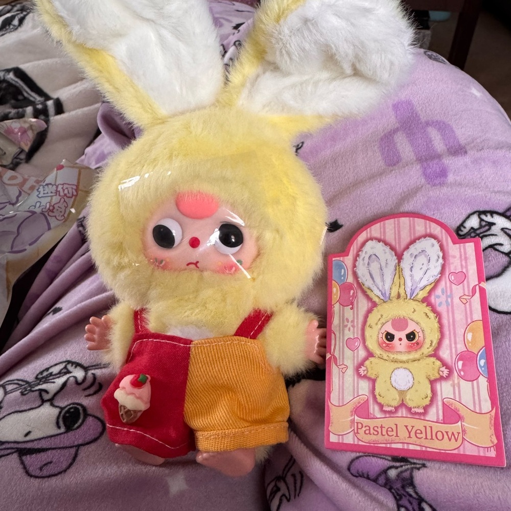 Mini Tiny Rabbit Baby Toy - Yellow - Picture 4 of 4